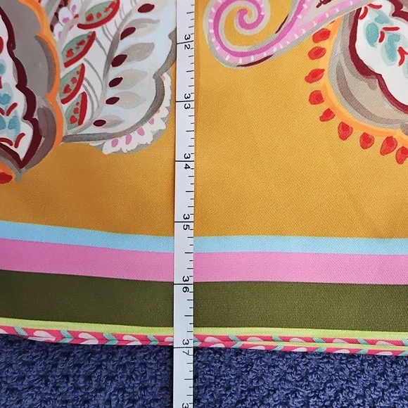 ANTONIO MELANI Satin Clio Scarf Wrap Maxi Skirt: Multi Color Print: Size- 10 - Picture 15 of 16